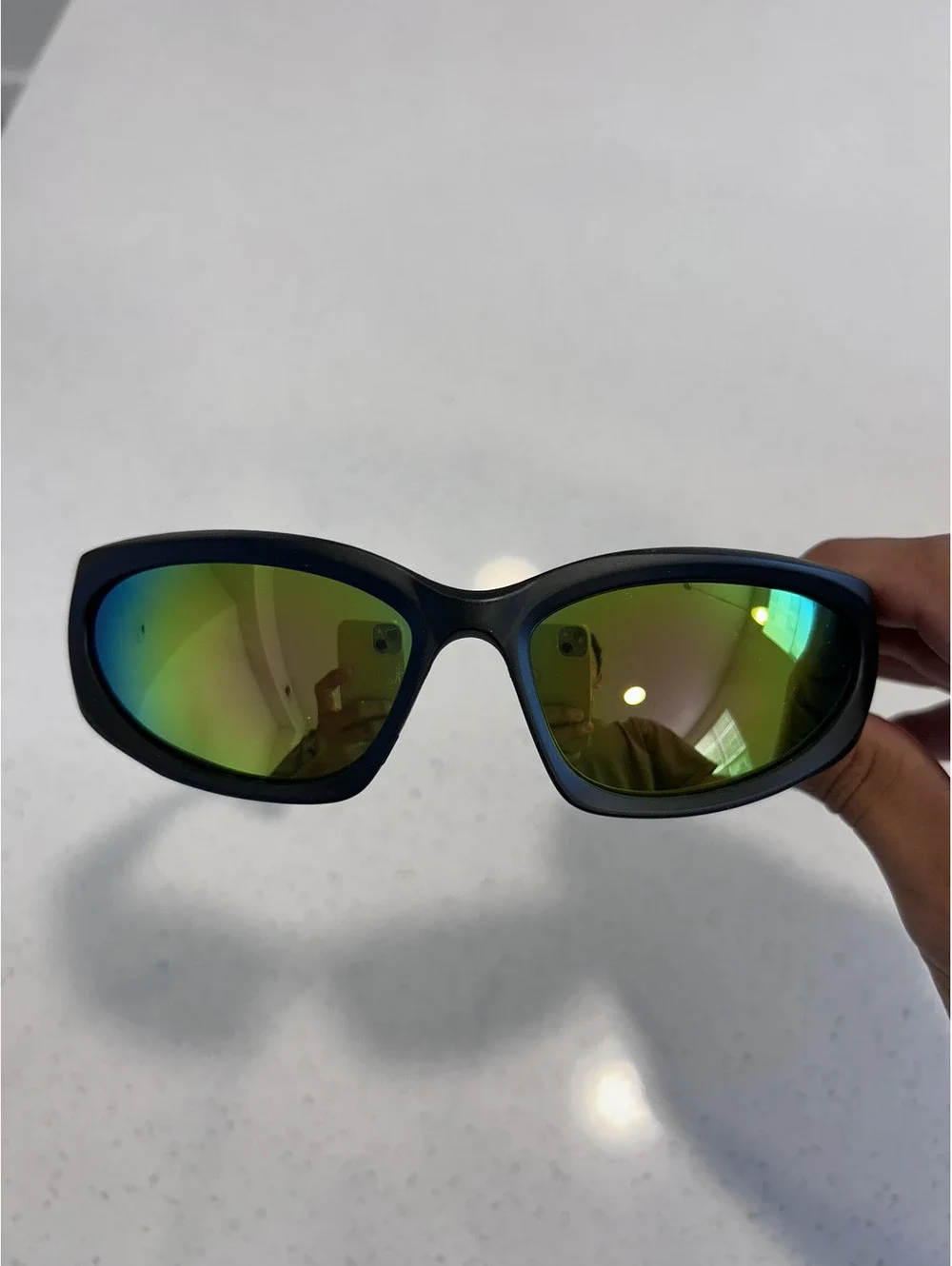 Black Frame Green Iridium Sunglasses